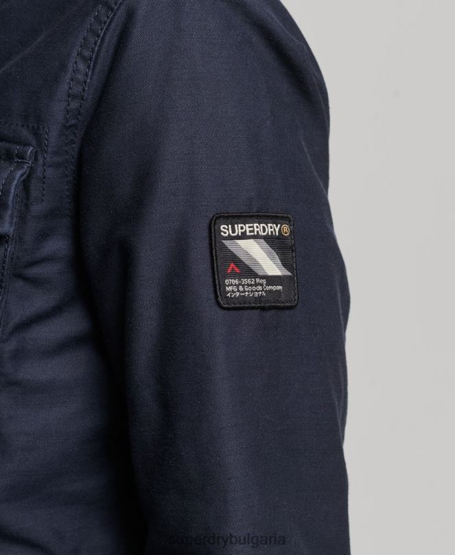 Superdry облекло N00H5667 син Жени Военно яке с подплата от новобранец