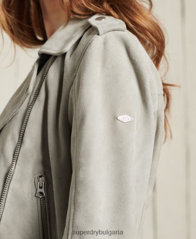 Superdry облекло N00H5668 сметана Жени класическо велурено яке