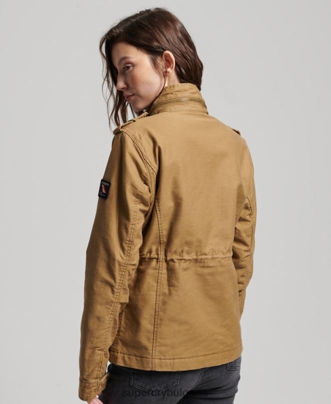 Superdry облекло N00H5672 тен Жени Военно яке с подплата от новобранец