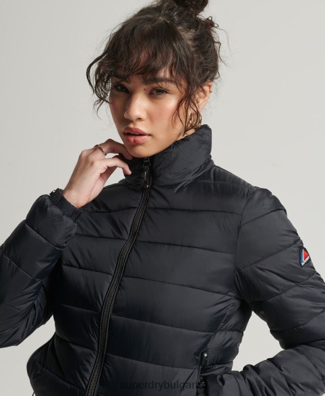 Superdry облекло N00H5675 черен Жени бомбър яке fuji