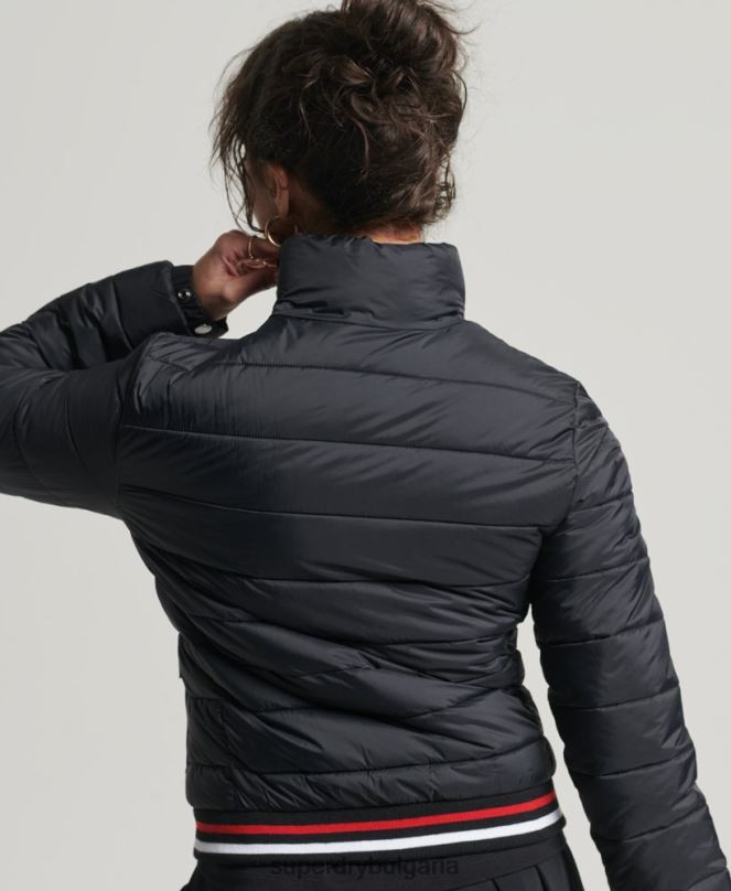 Superdry облекло N00H5675 черен Жени бомбър яке fuji
