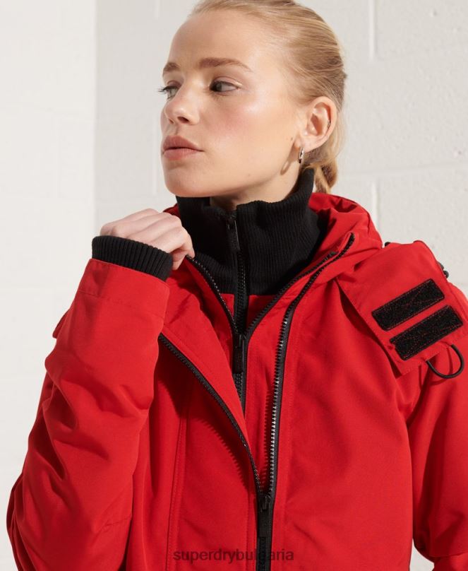 Superdry облекло N00H5676 червен Жени османско яке с ветровка