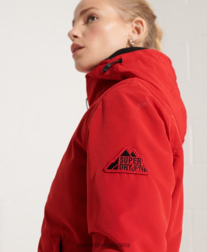 Superdry облекло N00H5676 червен Жени османско яке с ветровка