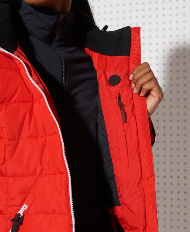 Superdry облекло N00H5677 червен Жени яке alpine revive puffer