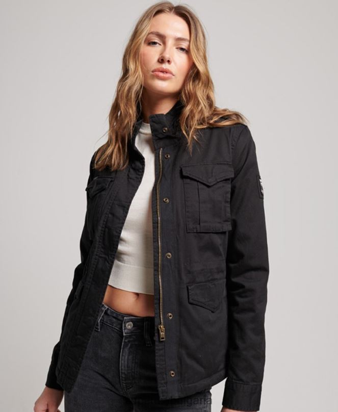 Superdry облекло N00H5679 черен Жени класическо яке за новобранец борг