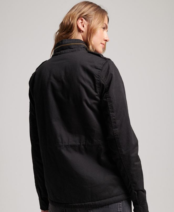 Superdry облекло N00H5679 черен Жени класическо яке за новобранец борг