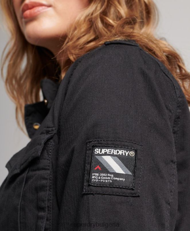 Superdry облекло N00H5679 черен Жени класическо яке за новобранец борг