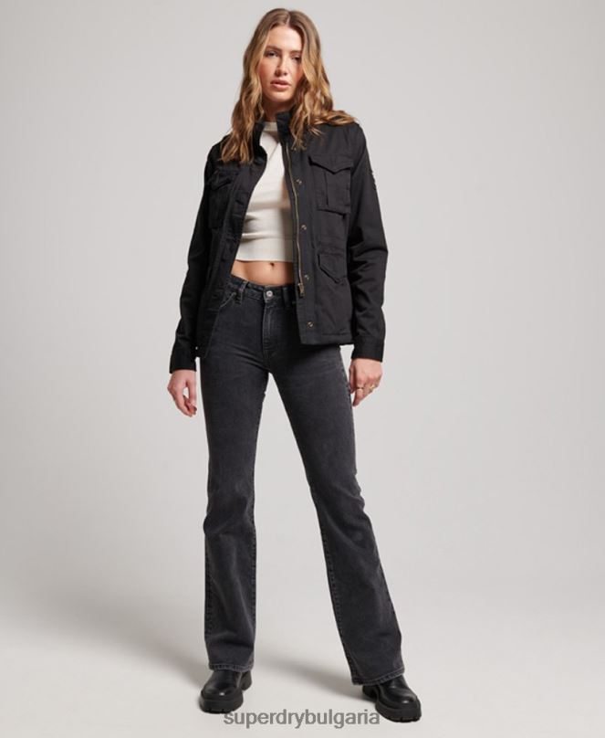 Superdry облекло N00H5679 черен Жени класическо яке за новобранец борг