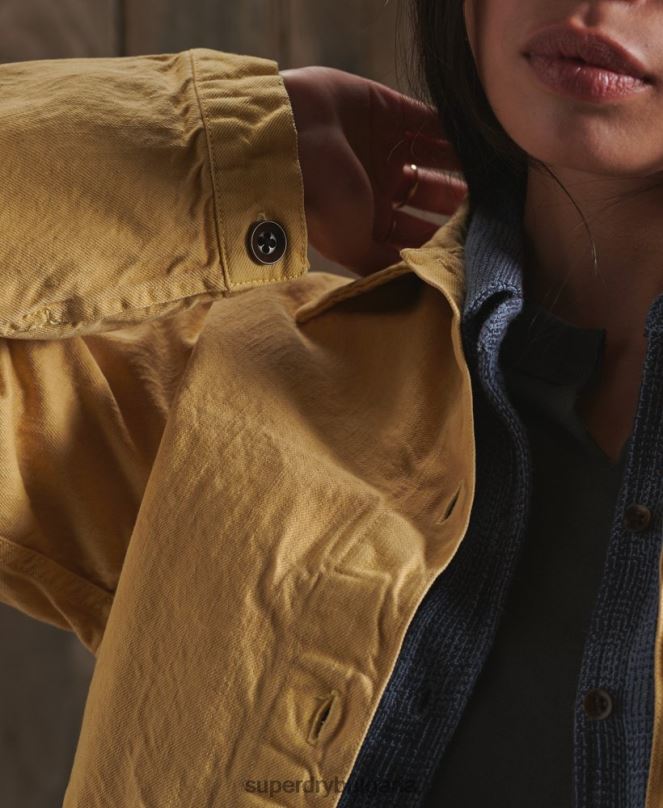 Superdry облекло N00H5683 жълто Жени ограничено издание сухо артистично яке