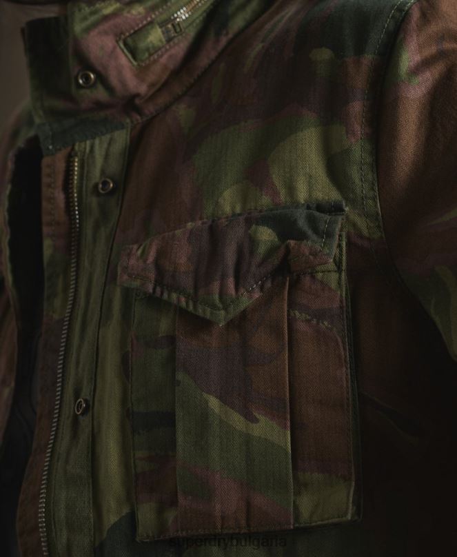 Superdry облекло N00H5684 зелено Жени класическо яке за новобранец борг