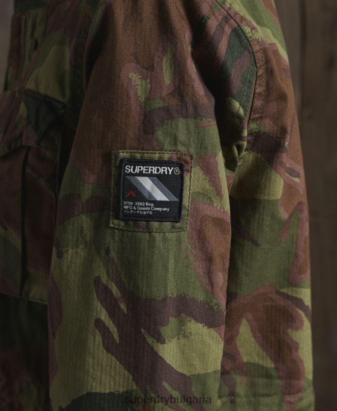Superdry облекло N00H5684 зелено Жени класическо яке за новобранец борг