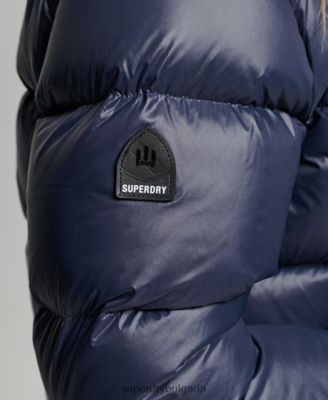 Superdry облекло N00H5687 военноморски флот Жени луксозно алпийско пухено яке