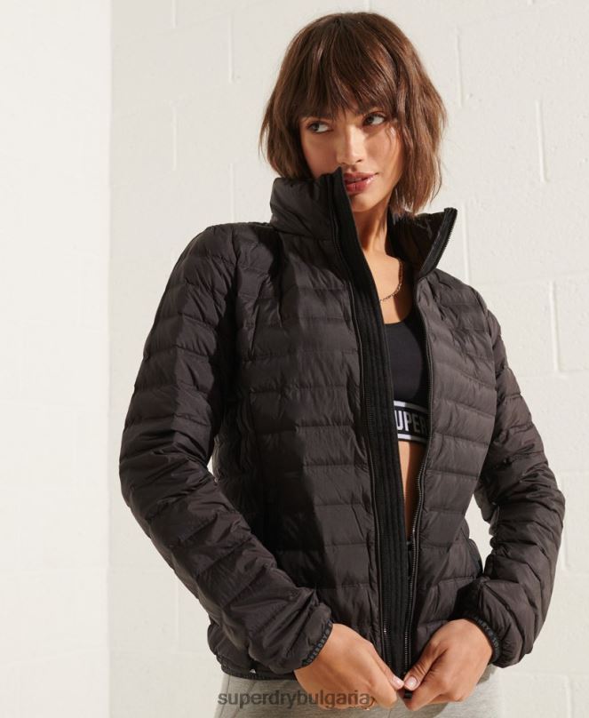 Superdry облекло N00H5689 черен Жени пухено яке с ядро