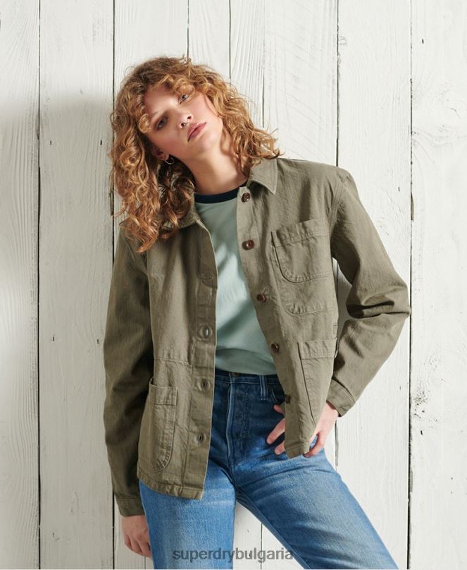 Superdry облекло N00H5690 каки Жени ограничено издание сухо артистично яке