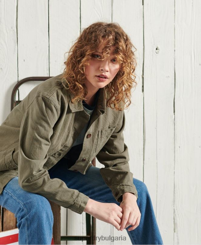 Superdry облекло N00H5690 каки Жени ограничено издание сухо артистично яке