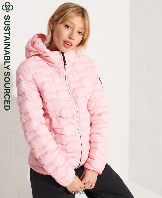 Superdry облекло N00H5694 розово Жени експедиционно пухено яке sd-ветровка