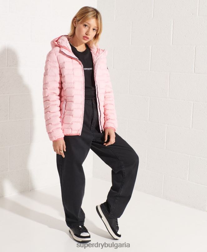 Superdry облекло N00H5694 розово Жени експедиционно пухено яке sd-ветровка