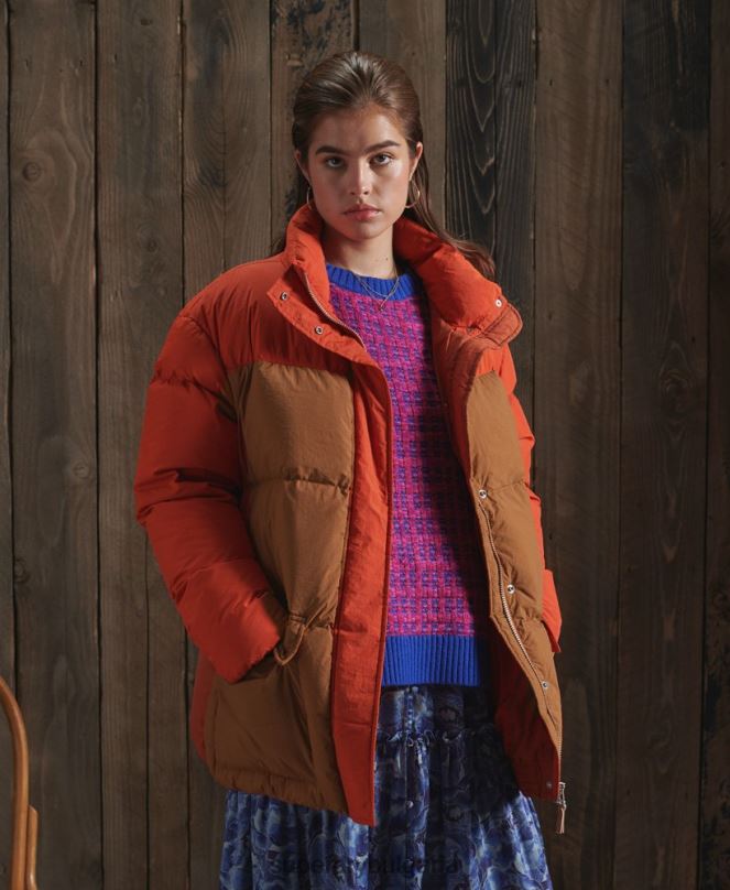 Superdry облекло N00H5695 оранжево Жени ограничено издание сухо пухено яке