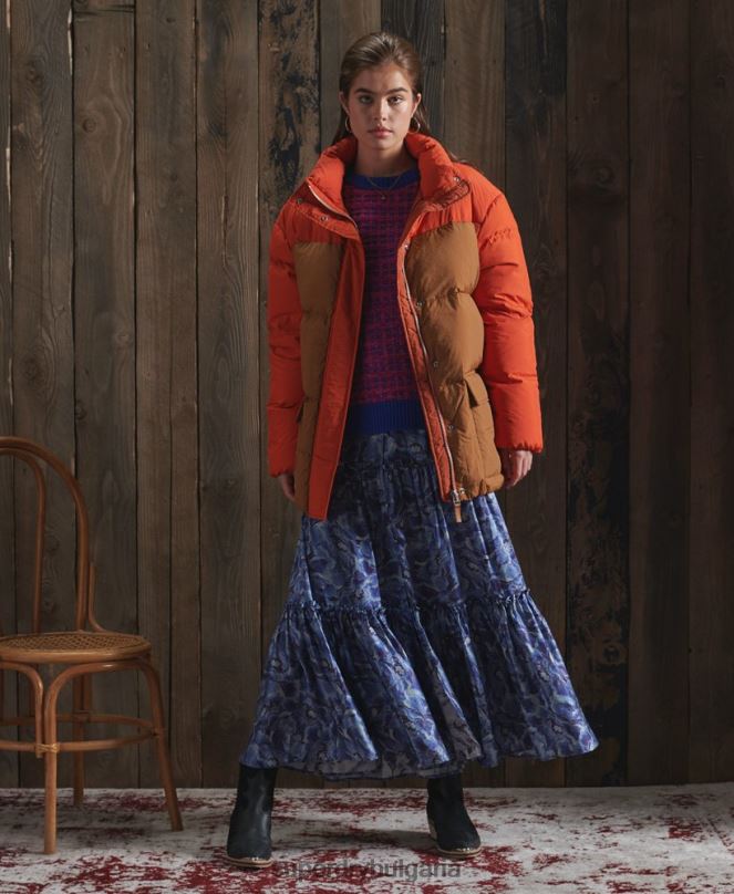 Superdry облекло N00H5695 оранжево Жени ограничено издание сухо пухено яке