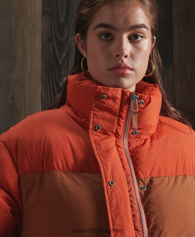 Superdry облекло N00H5695 оранжево Жени ограничено издание сухо пухено яке