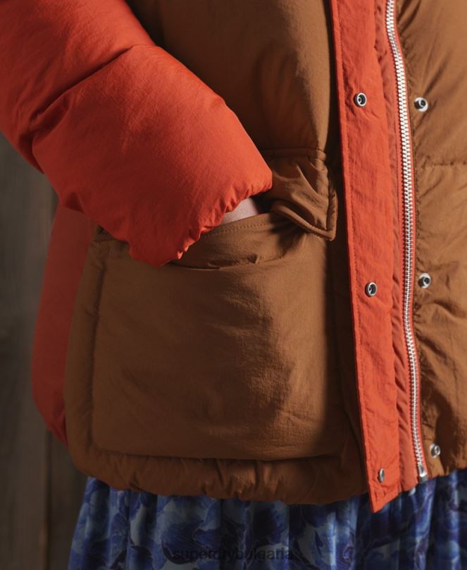 Superdry облекло N00H5695 оранжево Жени ограничено издание сухо пухено яке