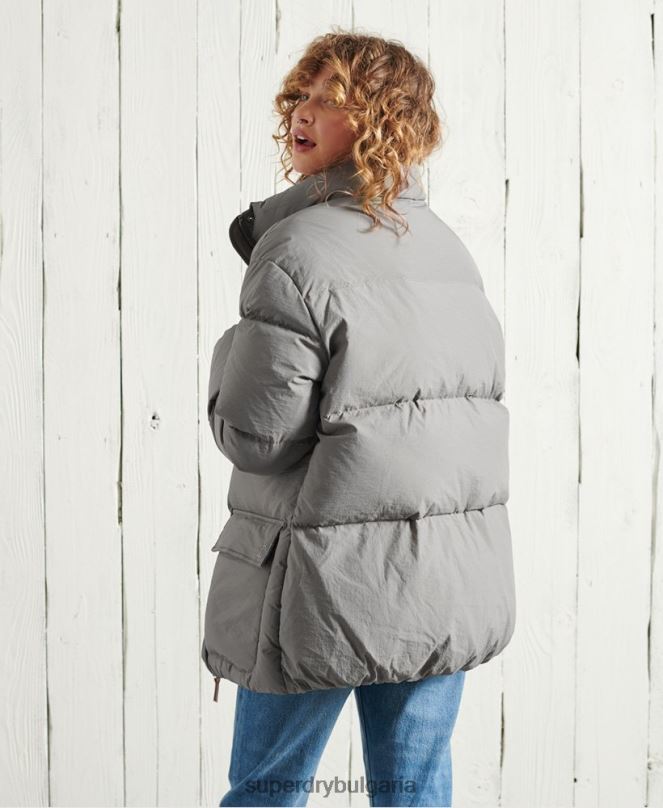 Superdry облекло N00H5696 сребро Жени ограничено издание сухо пухено яке