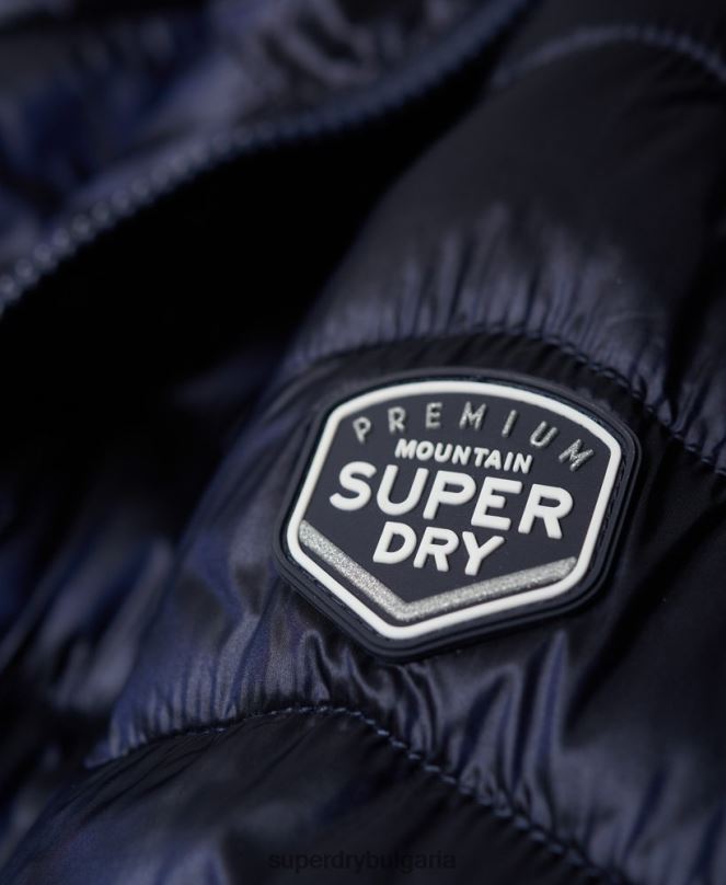 Superdry облекло N00H5703 военноморски флот Жени офшорно луксозно шевронно яке fuji