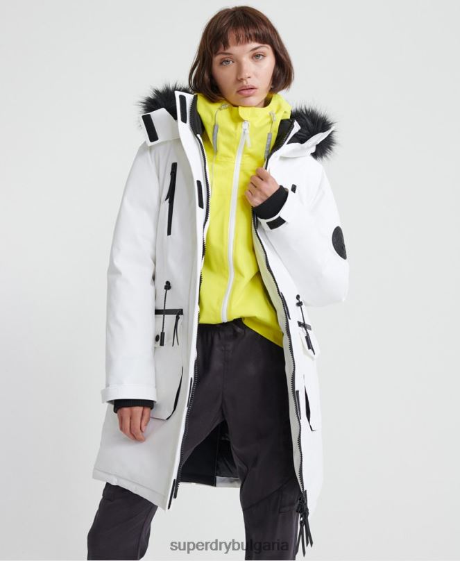 Superdry облекло N00H5705 сметана Жени пухено яке aiko everest