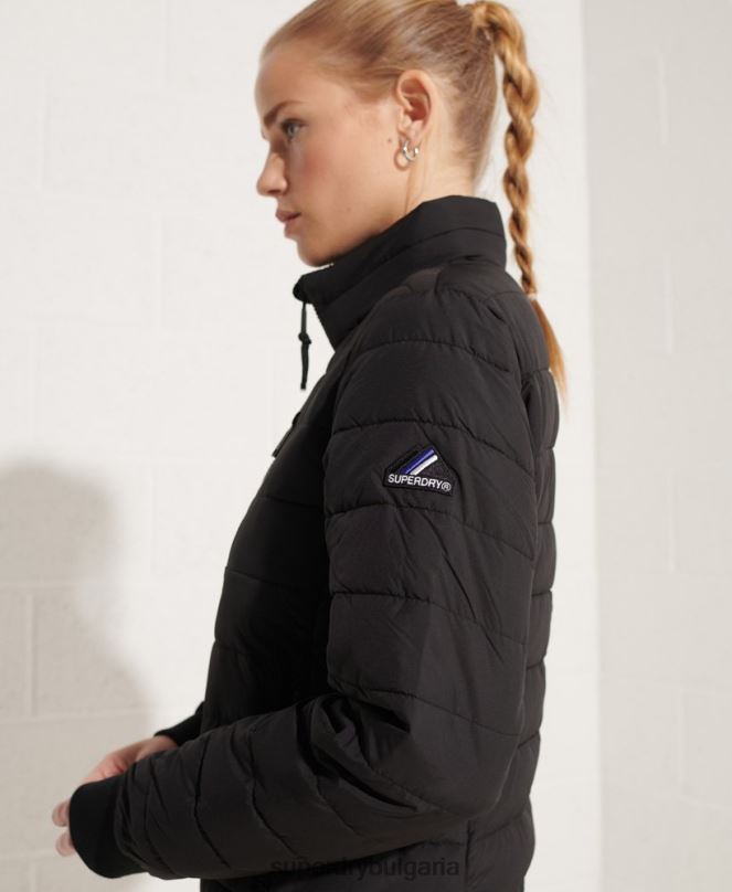 Superdry облекло N00H5713 черен Жени бомбър яке fuji