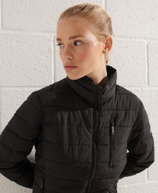 Superdry облекло N00H5713 черен Жени бомбър яке fuji