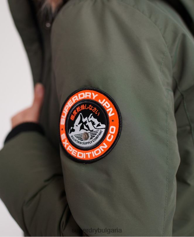Superdry облекло N00H5716 зелено Жени яке ashley everest parka