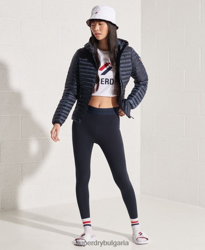 Superdry облекло N00H5719 военноморски флот Жени сърцевина пухено яке