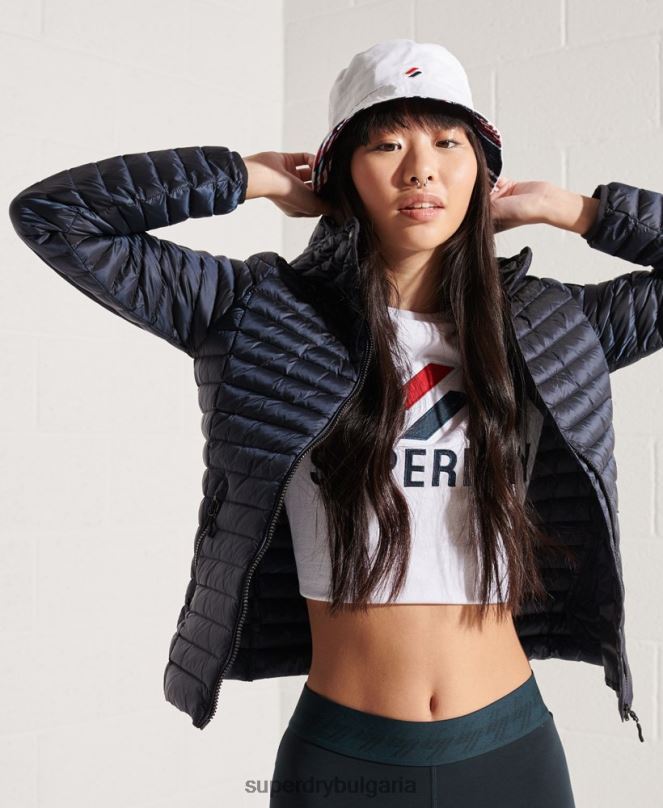Superdry облекло N00H5719 военноморски флот Жени сърцевина пухено яке
