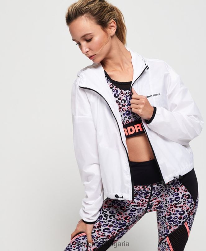 Superdry облекло N00H5721 бяло Жени активно яке прилеп