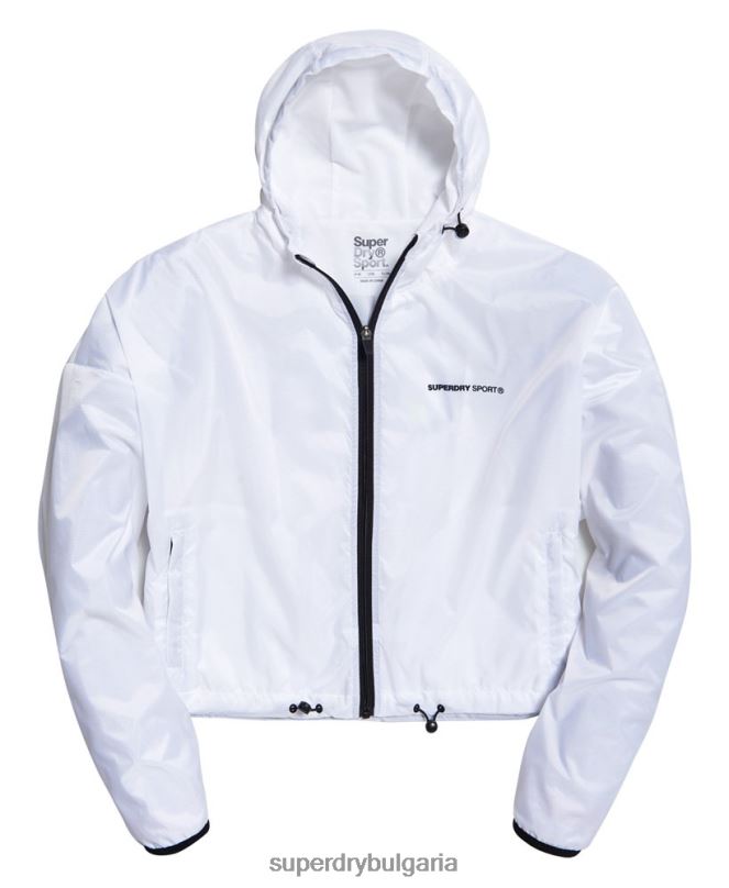 Superdry облекло N00H5721 бяло Жени активно яке прилеп