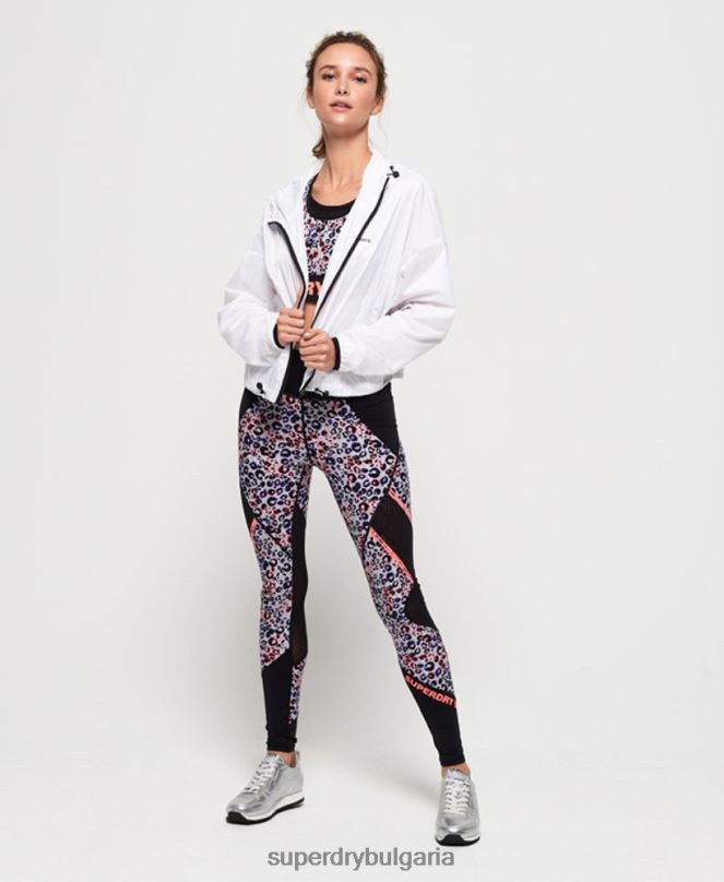 Superdry облекло N00H5721 бяло Жени активно яке прилеп