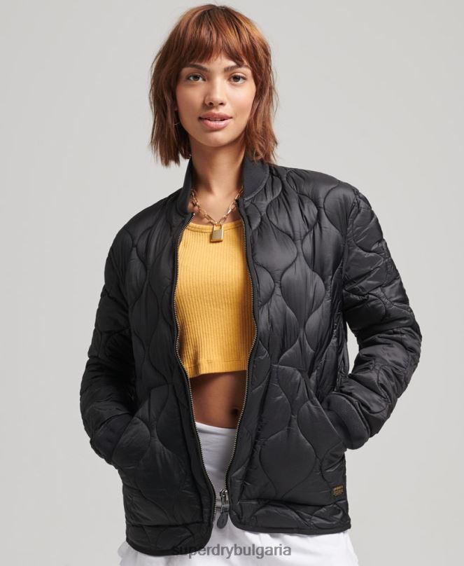 Superdry облекло N00H5724 тъмно сив Жени голямо яке с подплата