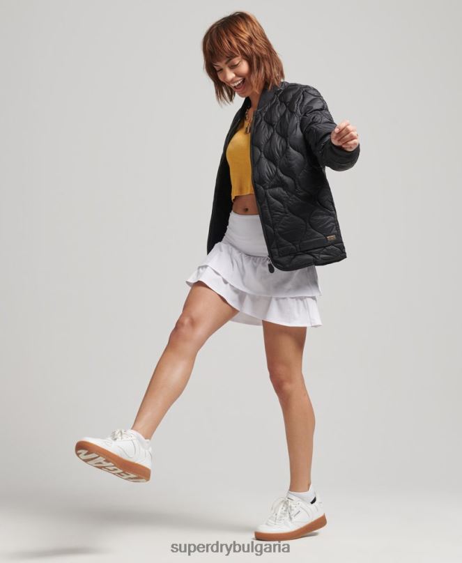 Superdry облекло N00H5724 тъмно сив Жени голямо яке с подплата