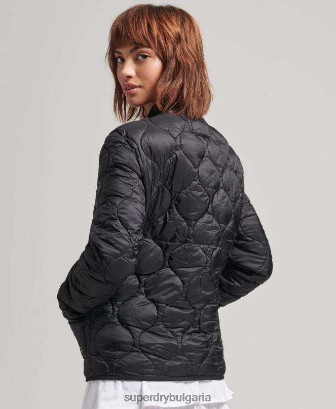 Superdry облекло N00H5724 тъмно сив Жени голямо яке с подплата