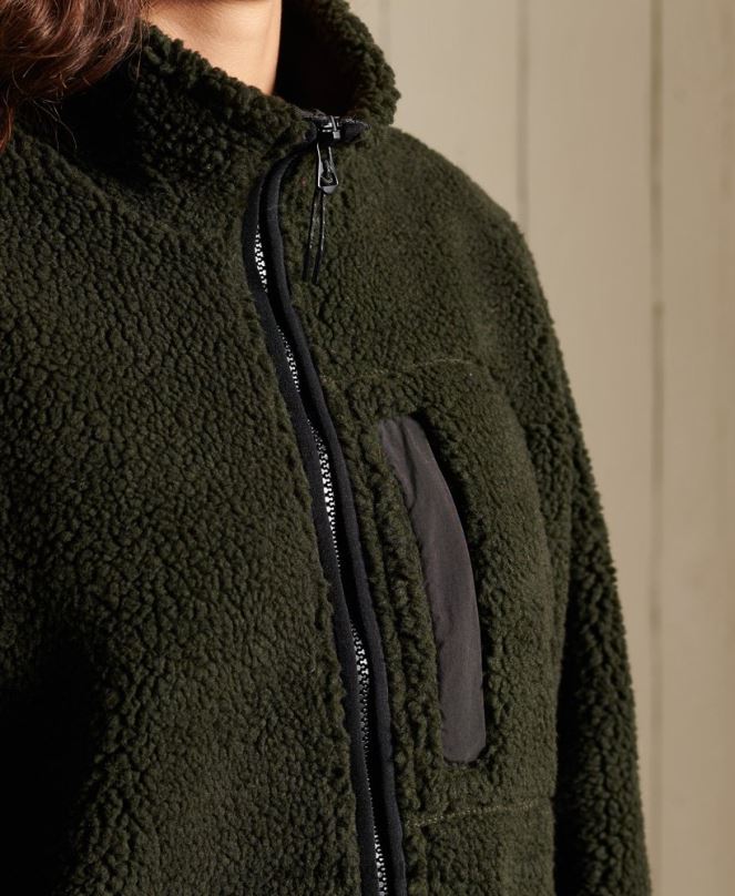 Superdry облекло N00H5725 зелено Жени голямо яке за работно облекло шерпа