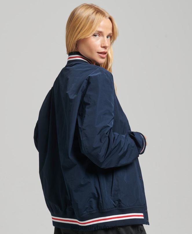 Superdry облекло N00H5728 военноморски флот Жени голямо найлоново университетско яке