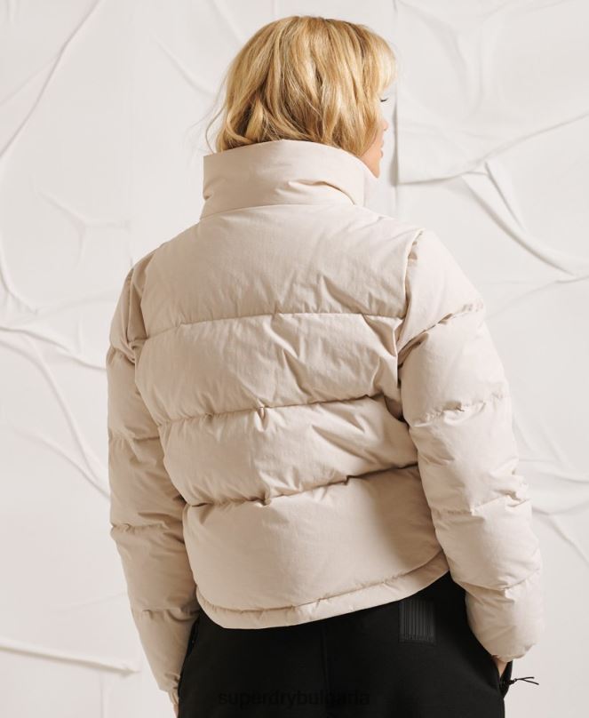 Superdry облекло N00H5730 светло сив Жени пухено яке yama-no-kami