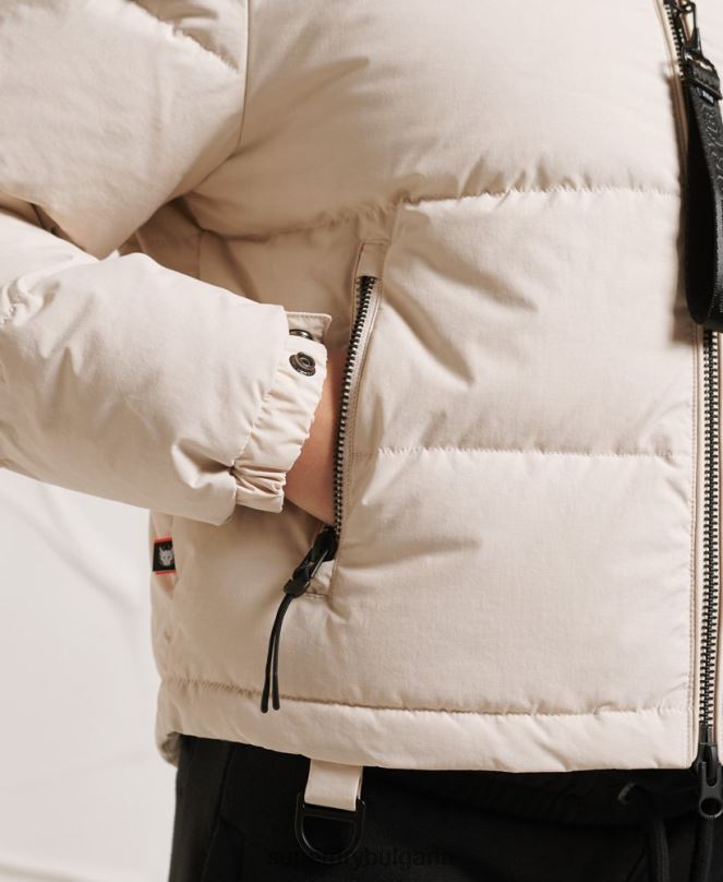 Superdry облекло N00H5730 светло сив Жени пухено яке yama-no-kami
