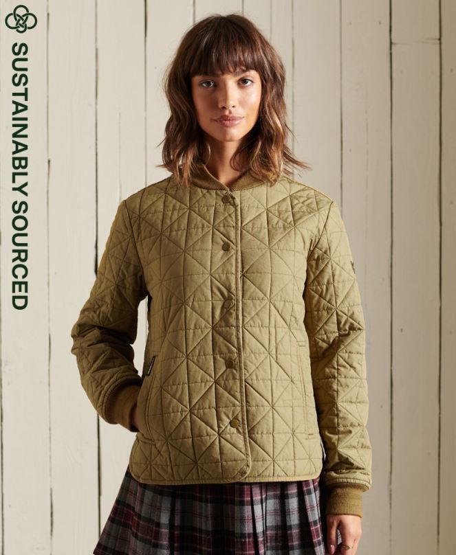 Superdry облекло N00H5732 тен Жени подплатено яке