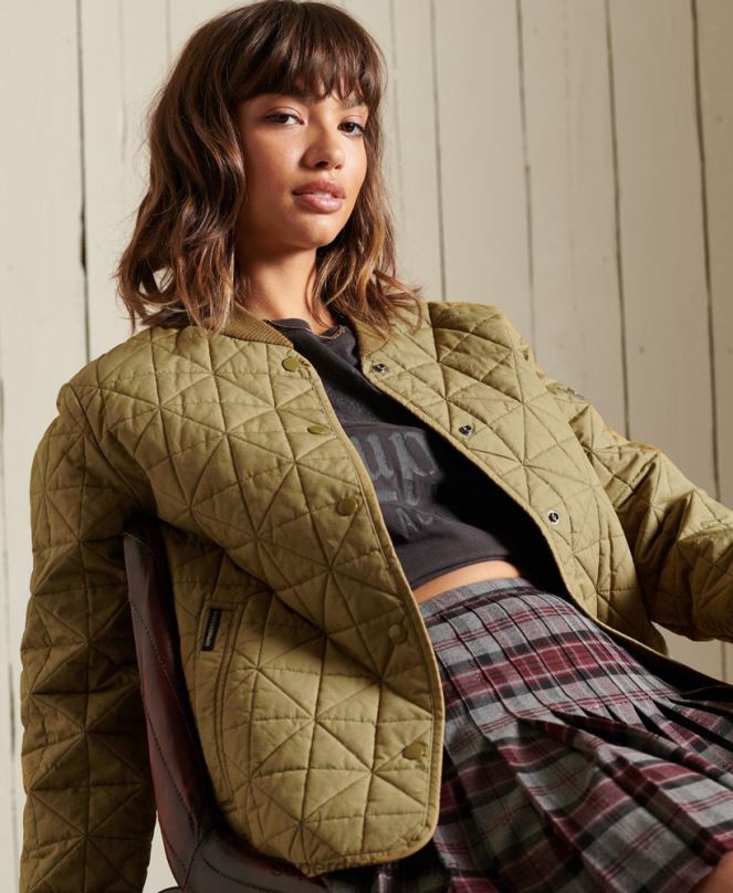 Superdry облекло N00H5732 тен Жени подплатено яке