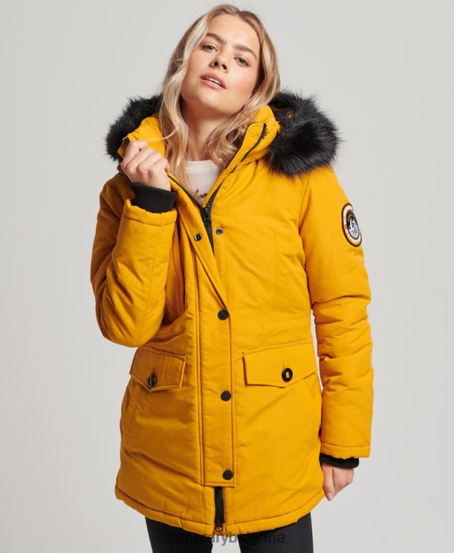 Superdry облекло N00H5740 жълто Жени яке ashley everest parka