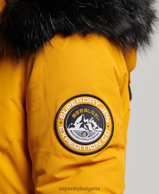 Superdry облекло N00H5740 жълто Жени яке ashley everest parka