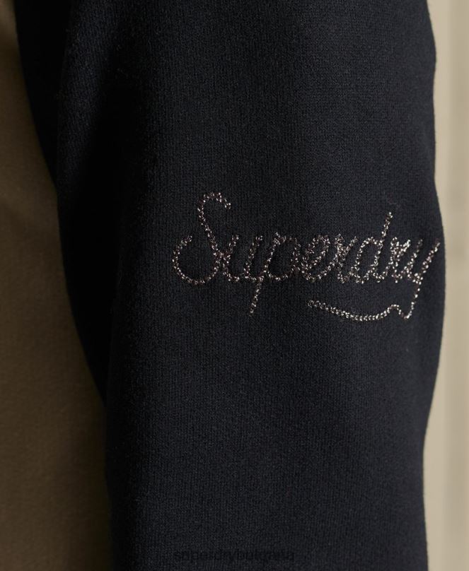 Superdry облекло N00H5825 светло сив Жени бомбър яке от трико от трико