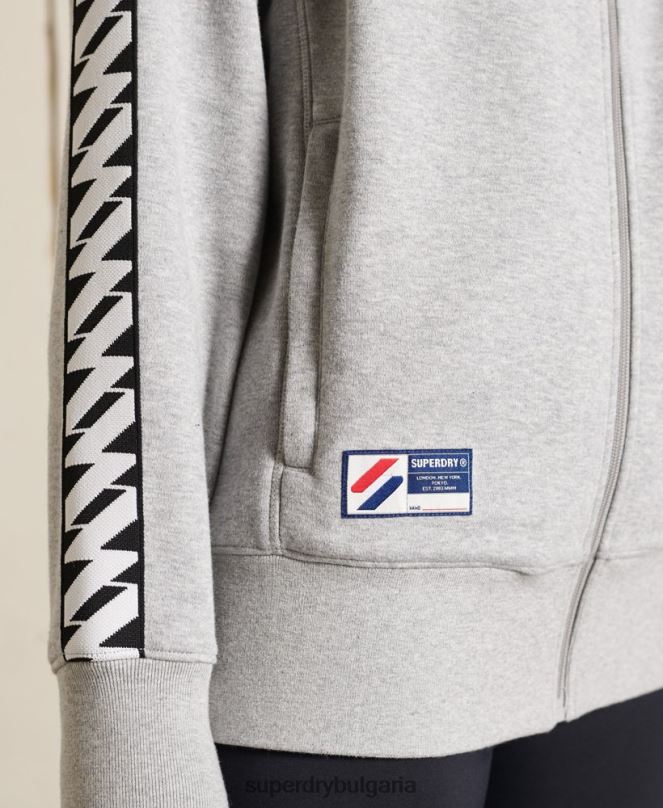 Superdry облекло N00H6047 сиво Жени кодово голямо яке с лента