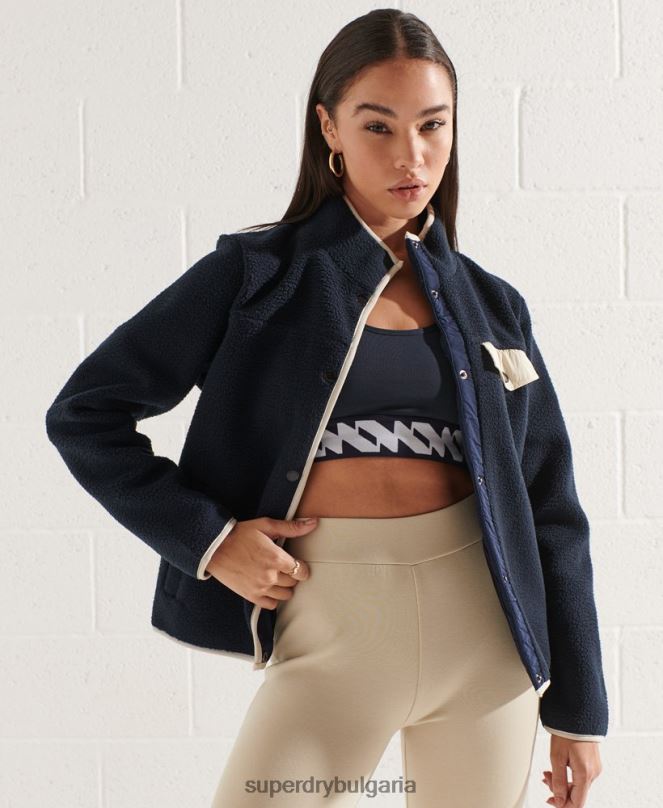 Superdry облекло N00H6056 военноморски флот Жени експедиционно поларено яке